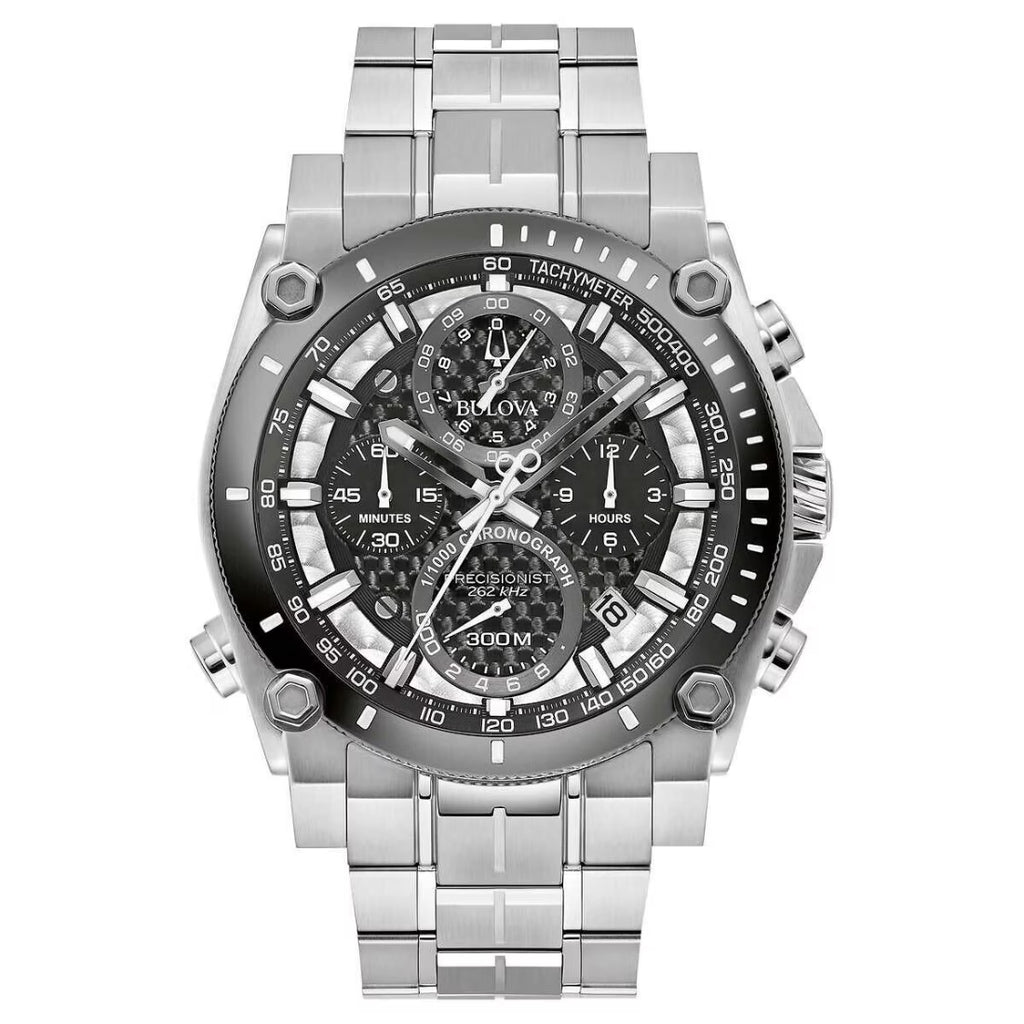Mens Carbon Fiber Dial Stainless Steel Watch G12602