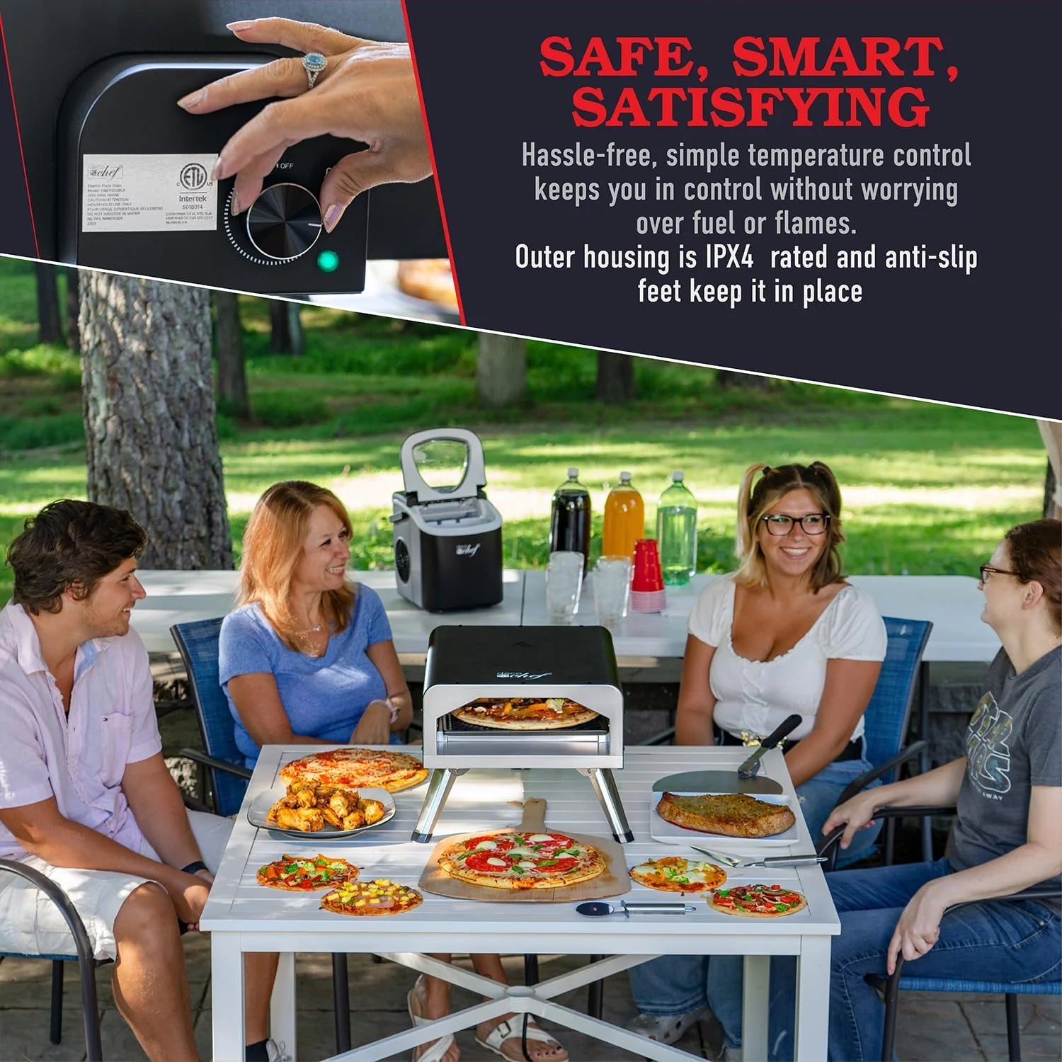 12-Inch 1800W Stainless Steel Pizza Oven W791893