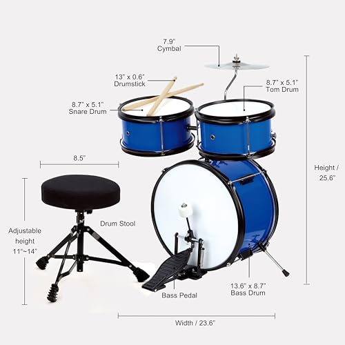 5-Piece Kids Drum Set with 13" Bass Drum G746
