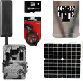 Dual Blackout IR Trail Camera with Security Lock Box, Locking Cable, Solar Panel Charger and 32GB Micro SD P5498