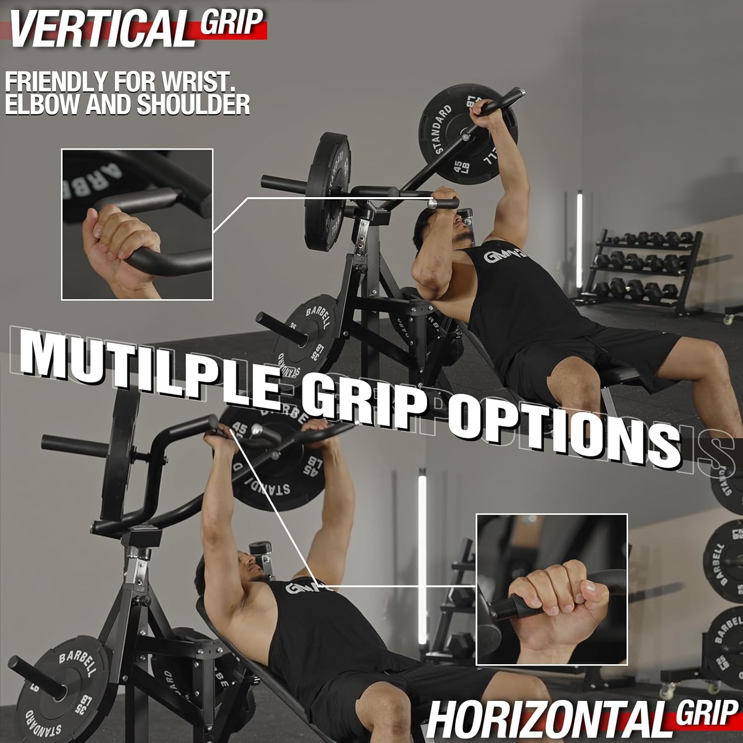 1250LBS Chest Press Machine with Independent Converging Arms, Black X30091