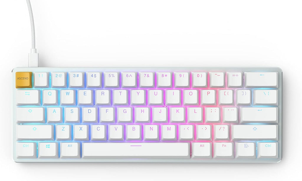 60% Compact Size 61 Key RGB LED Backlit Brown Switches Hot Swap Switches Mechanical Gaming Keyboard Q460329