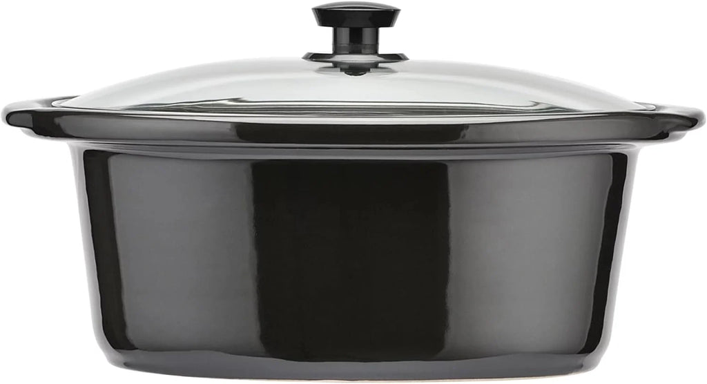 6 Quart Oval Stainless Steel Slow Cooker with Glass Lid G9164