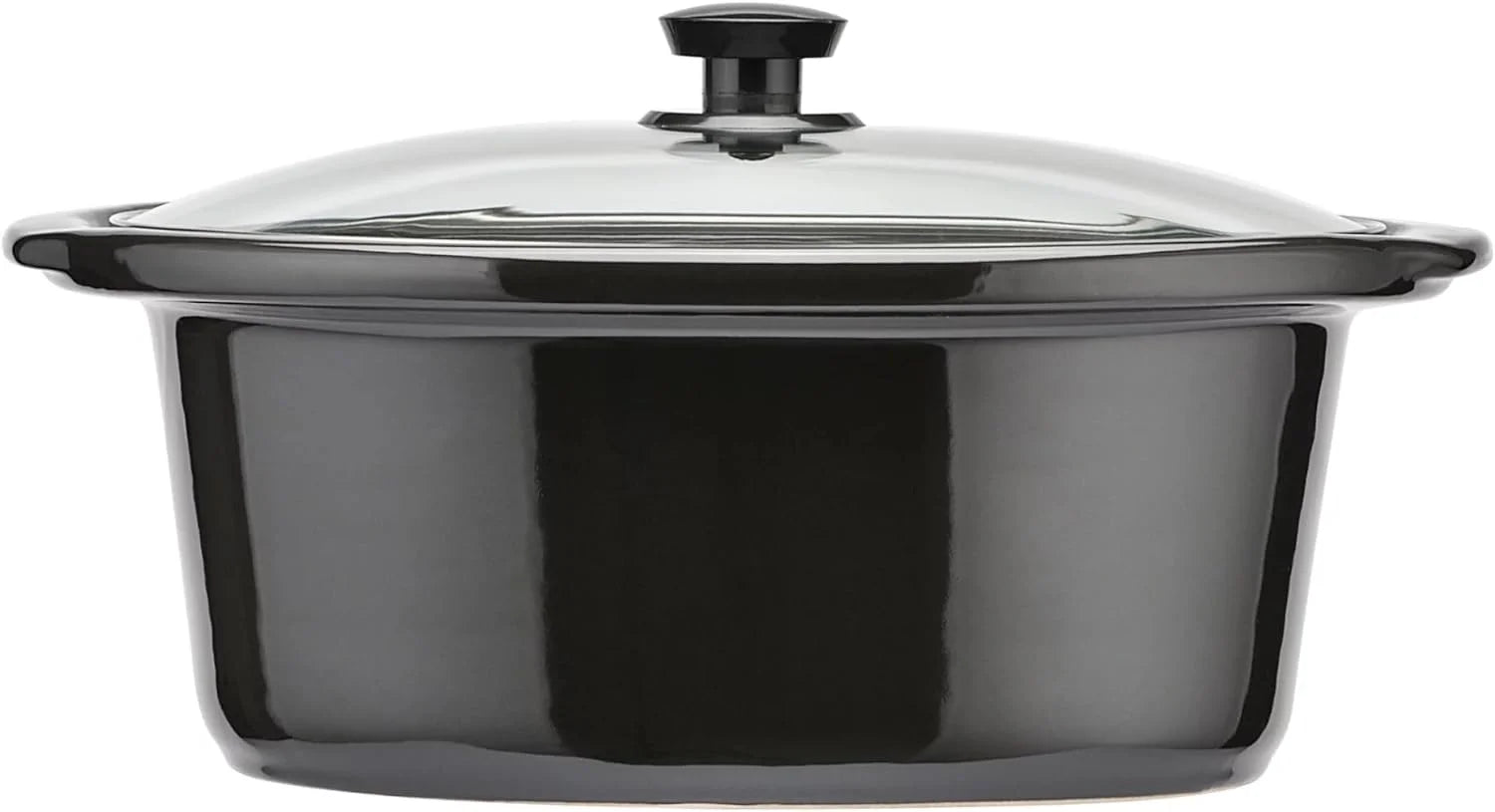 6 Quart Oval Stainless Steel Slow Cooker with Glass Lid G9164