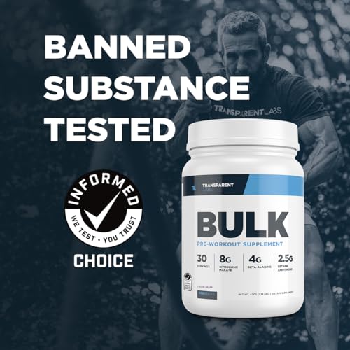 30 Servings Blue Raspberry Pre-Workout Powder & 30 Servings Tropical Punch Creatine HMB C726