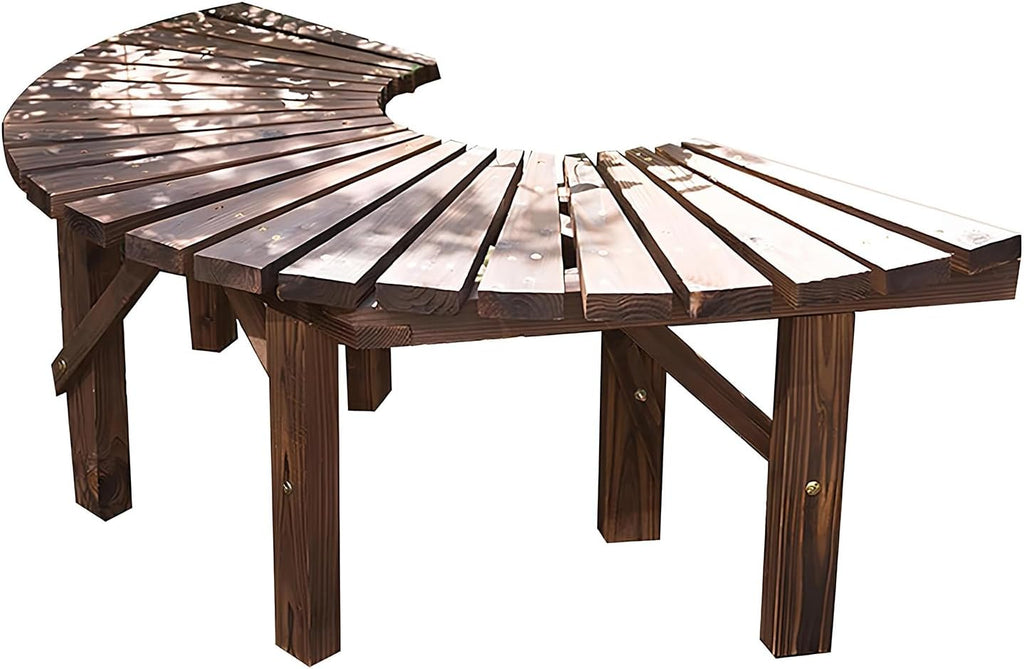 Wooden Outdoor Curved Bench H41989