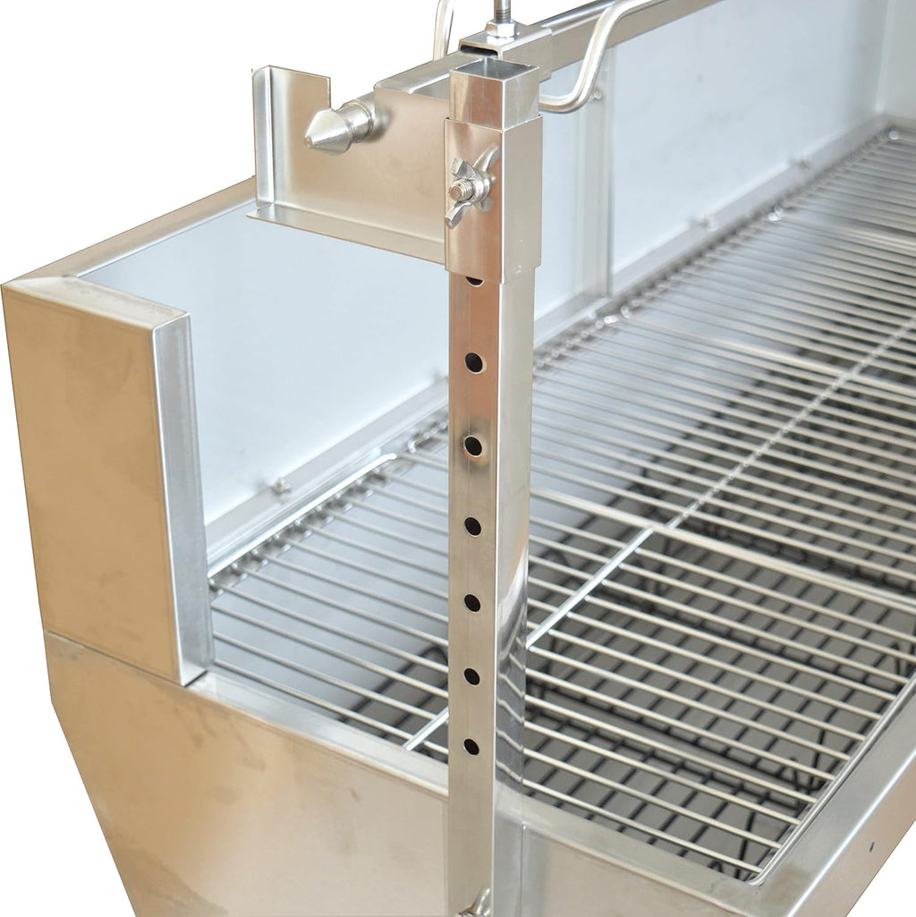46 Inch Stainless Steel BBQ Charcoal Spit Rotating Grill Roaster D536