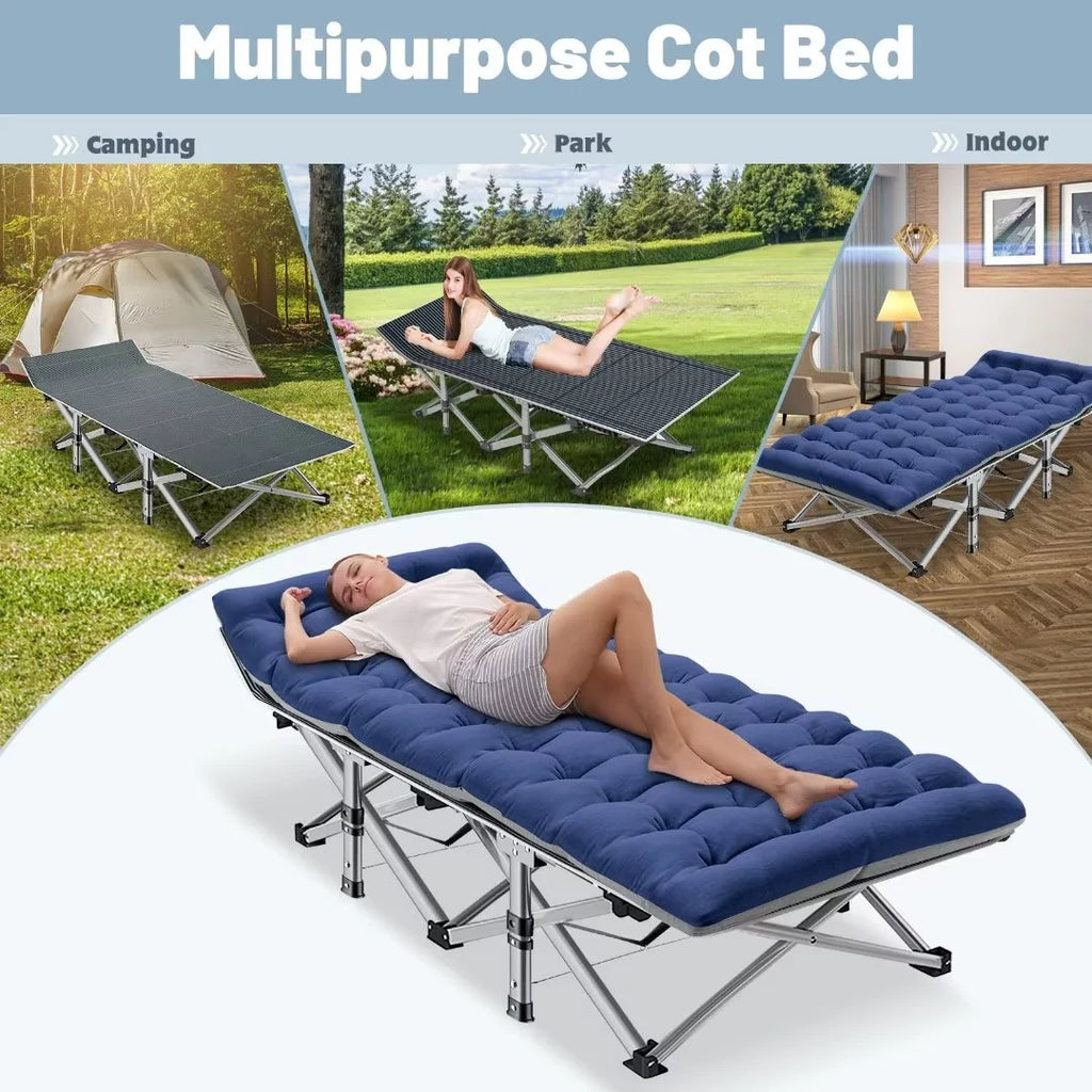 2 Pack Folding Camping Cot with Carry Bag M442553