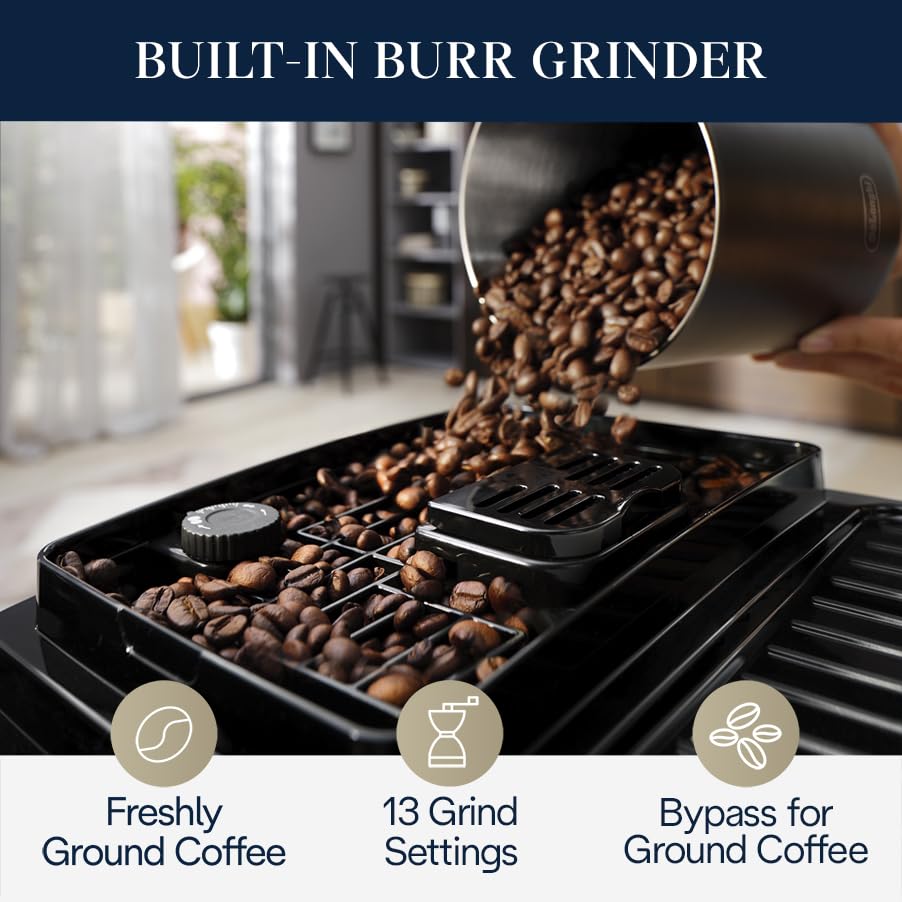 Silver Automatic Espresso & Coffee Machine with Manual Milk Frother V88153
