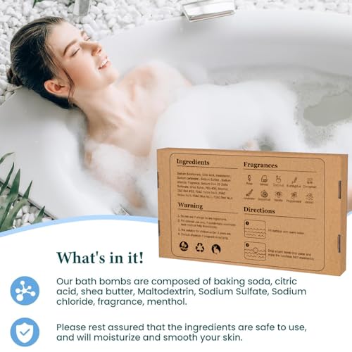 50 PCS Bath Bombs with 10 Scents A212