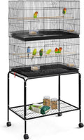 Black Flight Bird Cage with Detachable Rolling Stand X828