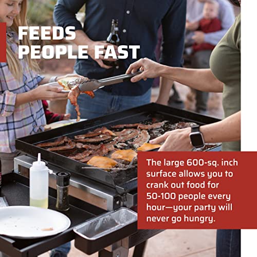 Black Portable Outdoor Gas Grill with Griddle E522472