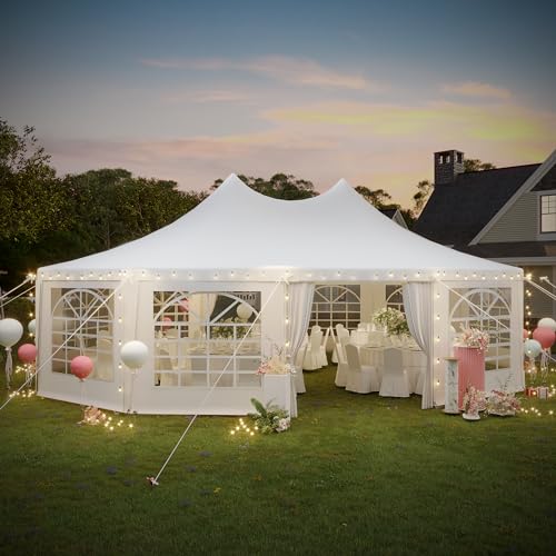 29x23ft White Wedding Tent with Removable Sidewalls Q2198