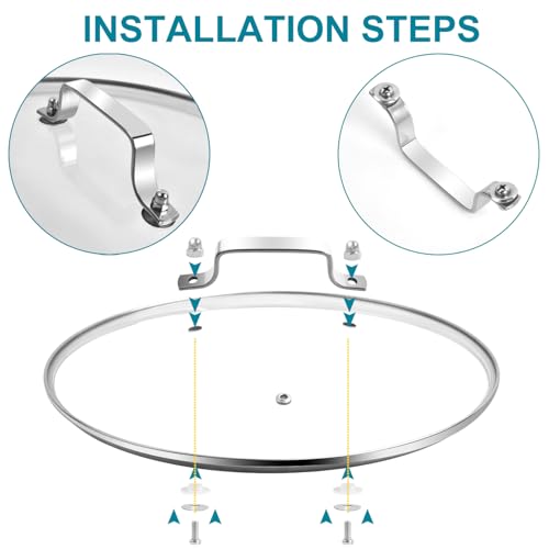 10 Inch Tempered Glass Lid with Stainless Steel Handle M6717