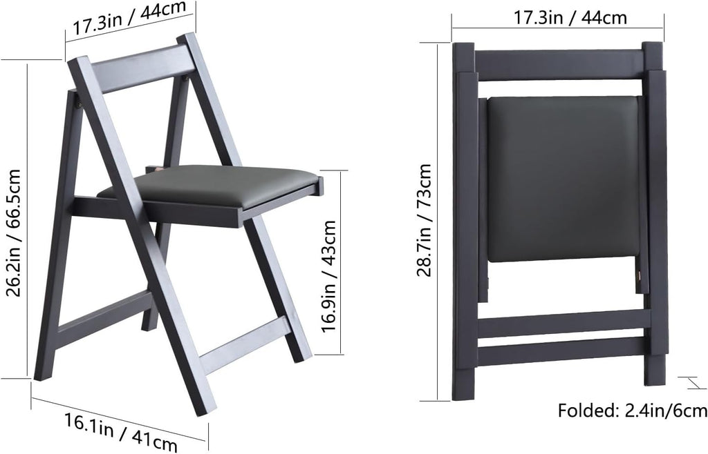 5-Piece Folding Dining Table and Folding Chairs Set, Grey V16120