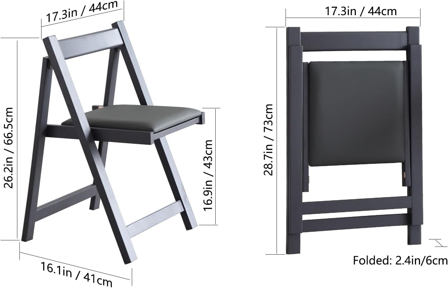 5-Piece Folding Dining Table and Folding Chairs Set, Grey V16120