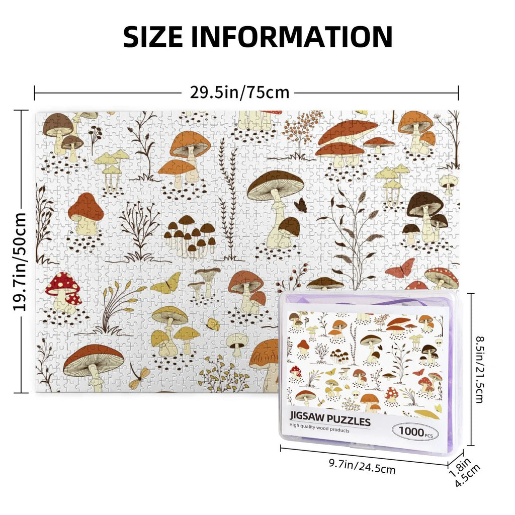 1000 Pieces Jigsaw Puzzles Mushrooms And Butterflies N28496