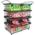Expandable Stackable Freezer Baskets, 4 PCS, White G6773