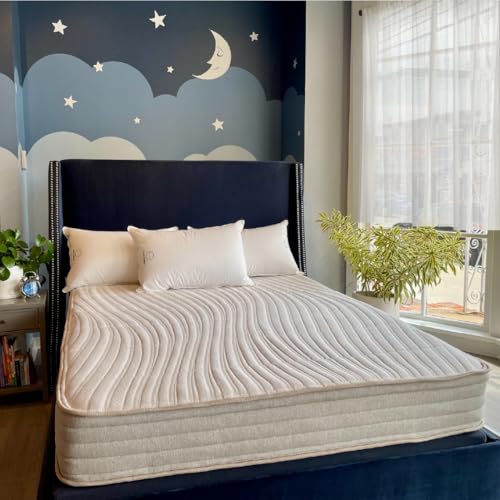 10" Hybrid Mattress with Organic Cotton, Wool, Latex & Pocketed Coils - Queen Size T3432