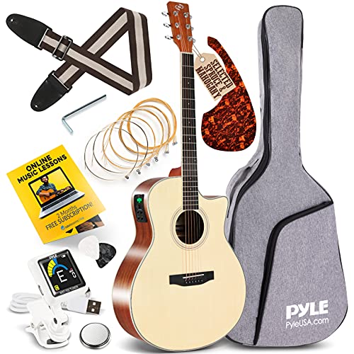 4/4 Full Size Acoustic-Electric Guitar Kit with 4-Band EQ, Spruce Mahogany B325