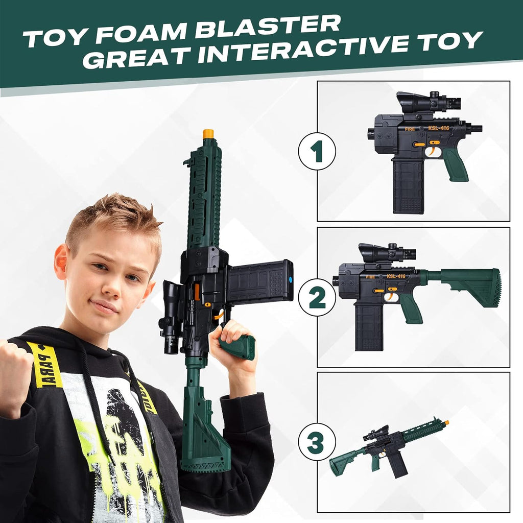 Automatic Electric Foam Blaster Toy Gun with Soft Foam Bullets L44590