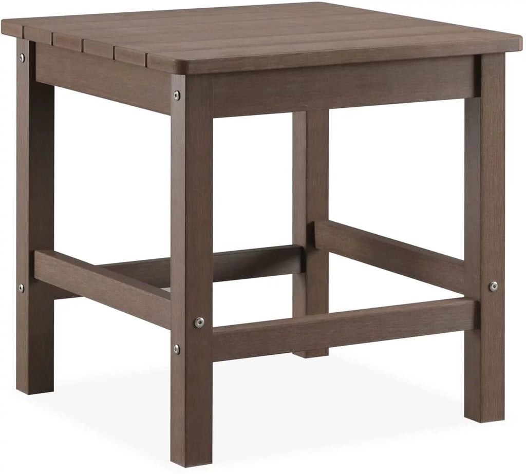 Oversized Poly Lumber Outdoor Side Table (Brown) F1738