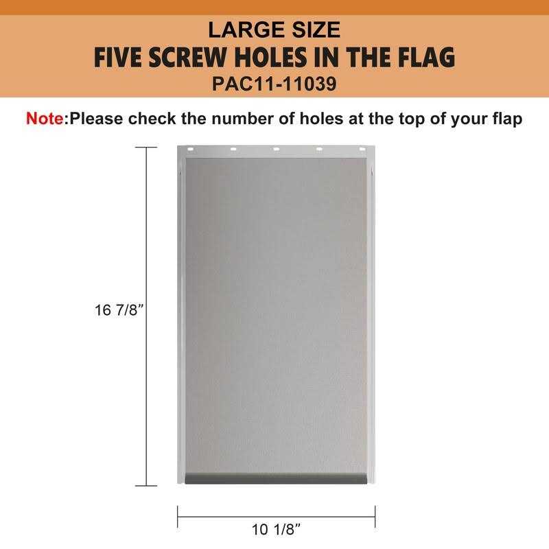Large Dog Door Replacement Flaps with Screws D8403