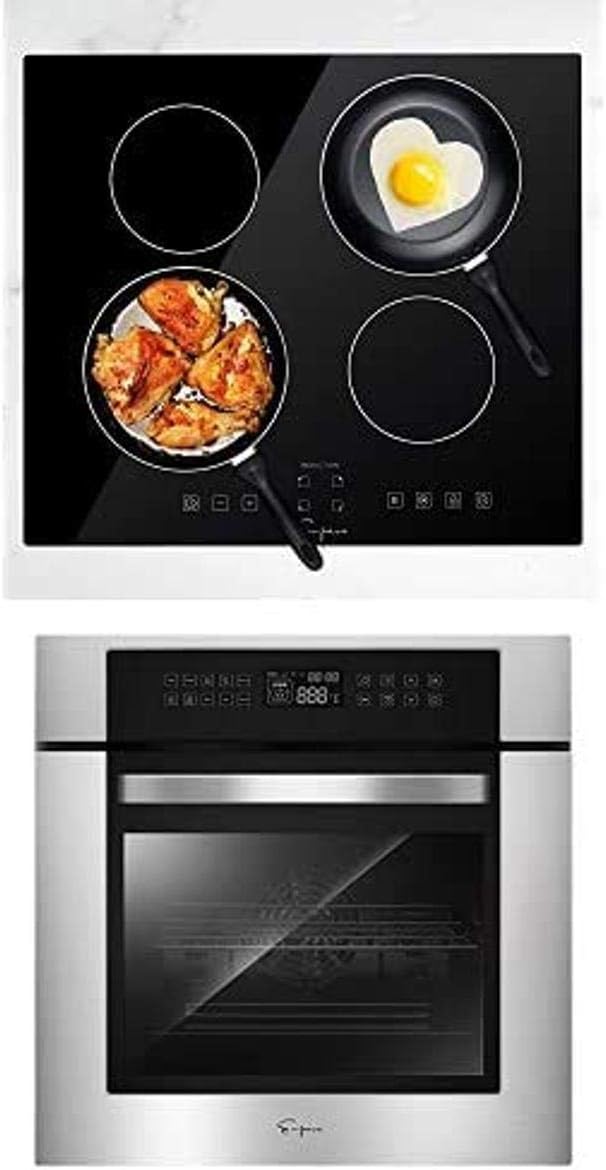 24" Electric Induction Cooktop with 4 Burners & Single Wall Oven L5305