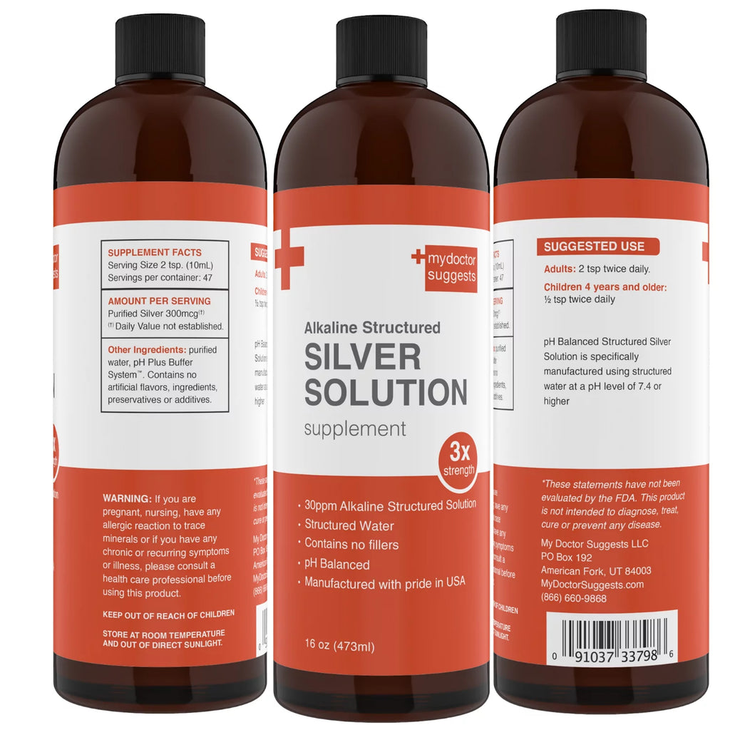 16 oz 30ppm Colloidal Silver Liquid Solution C1324