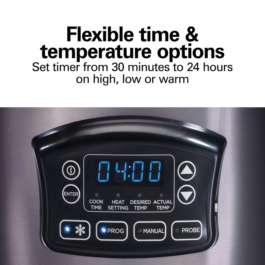 6 Quart Programmable Slow Cooker with Temperature Probe B5026