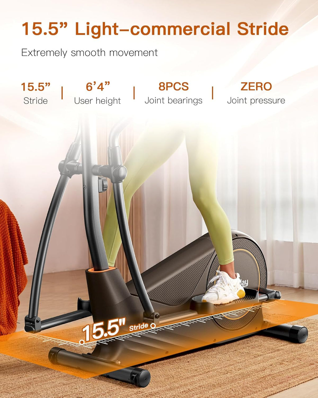 16 Resistance Levels Elliptical Machine and Recumbent Exercise Bike Z1341