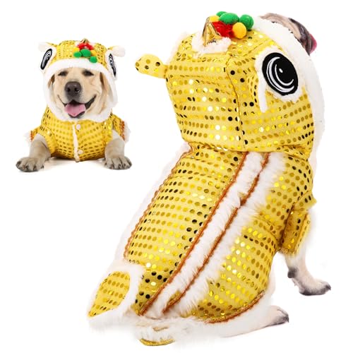 Red Lion Dance Dog Costume Hoodie (2X-Large) Z355