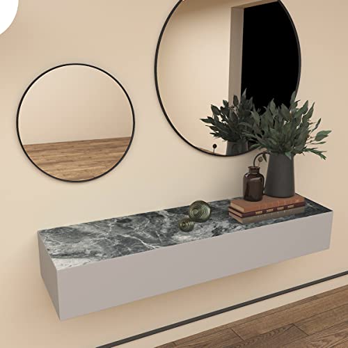 Grey Matte Marble Peel and Stick Contact Paper 31.5x354inch G6718