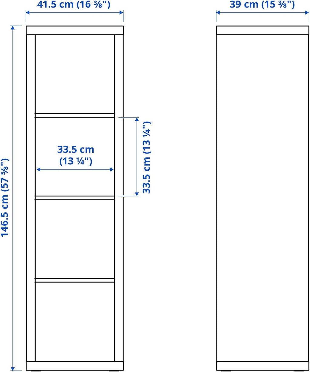 White Stained Oak Effect 4 Shelf Shelving Unit N6188