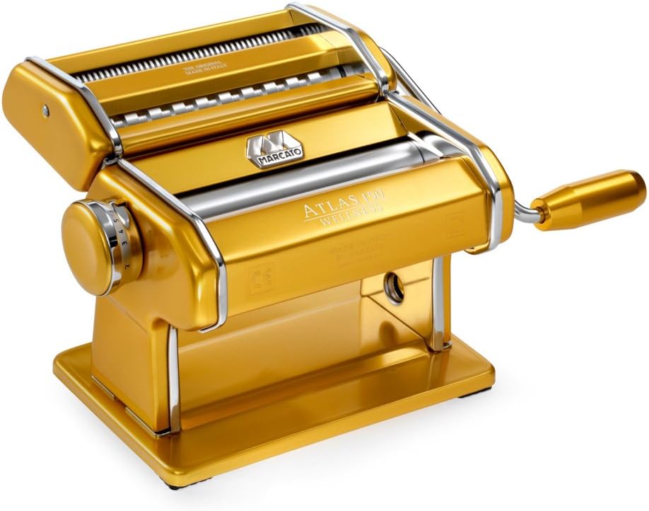 Red Pasta Machine with Pasta Cutter and Hand Crank X325