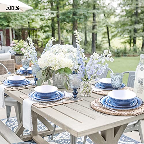 Melamine Dinnerware Set of 12 Pcs, Sage Green R105