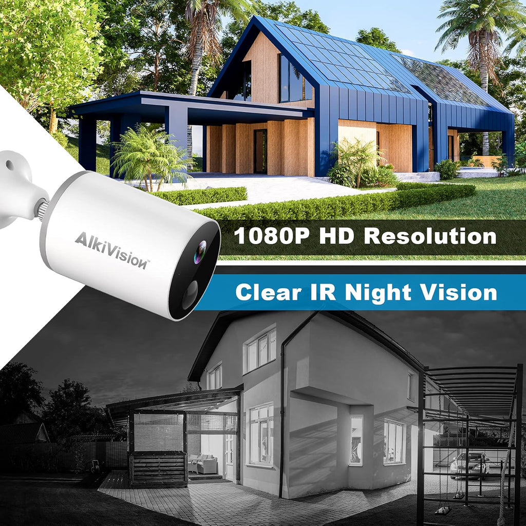 Wireless Outdoor Security Camera with 1080p HD Night Vision and Motion Detection U12805