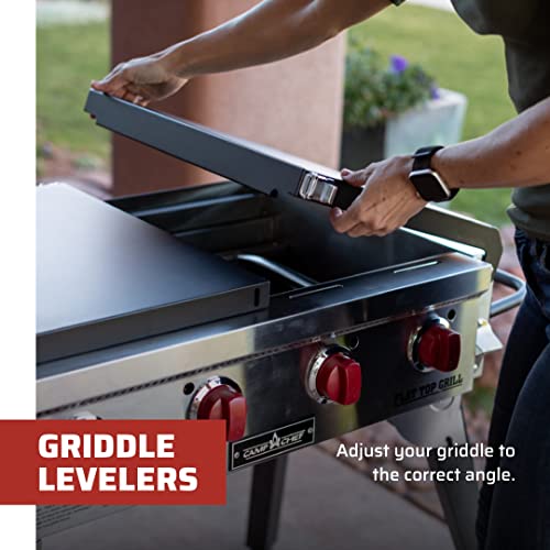 Black Portable Outdoor Gas Grill with Griddle E522472
