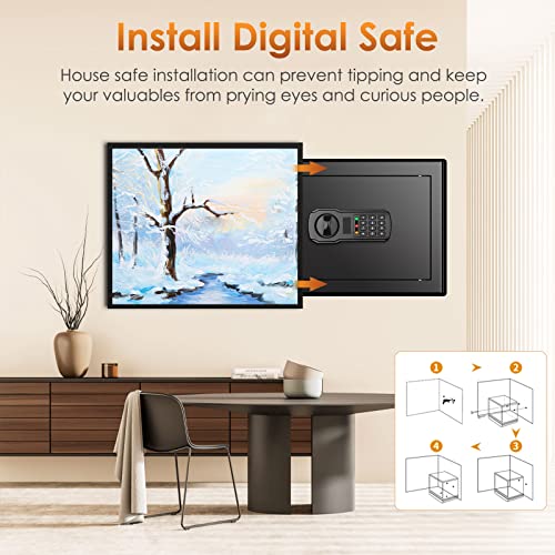 2.5 Cub Fireproof Waterproof Large Cabinet Safe Box with Fireproof Document Bag and Removable Shelf Digital Safe Z5136