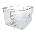 Plastic Square Food Storage Container, 12 Quart, Clear L7738
