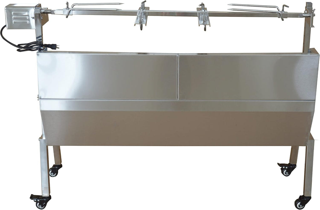 46 Inch Stainless Steel BBQ Charcoal Spit Rotating Grill Roaster D536