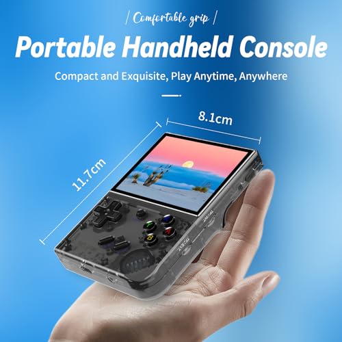 Black 3.5 Inch IPS Screen Retro Handheld Game Console with 64G TF Card C658600