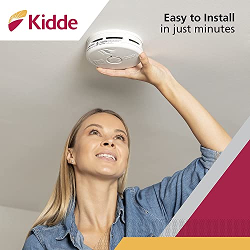 White Smoke Detector and Carbon Monoxide Detector Combo with 10-Year Battery R2207