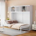 Grey Full Size Solid Wood Murphy Bed I71887