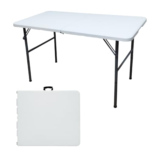 Black 4FT Square Plastic Folding Table T30419