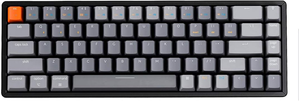 68-Key Wireless Bluetooth/USB Wired Mechanical Keyboard with Aluminum Frame Z86764