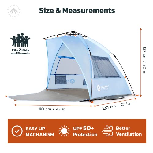 Blue Instant Beach Tent Sun Shelter X4074