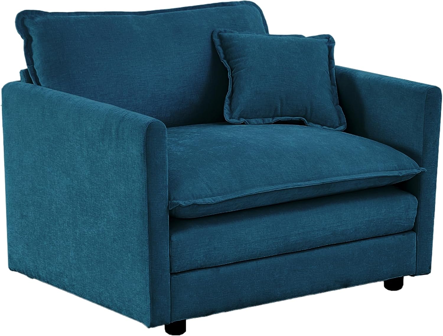 Oversized Chenille Upholstered Armchair with Removable Cushion P14175