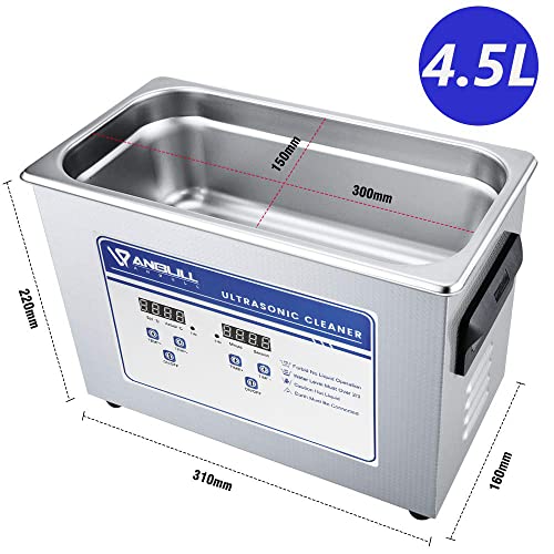 4.5L 180W Ultrasonic Cleaner with 304 Stainless Steel and Digital Timer W83977