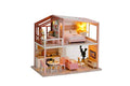 Wooden DIY Dollhouse Kit, 1:32 Scale Miniature with Furniture, Dust Proof Cover N575534